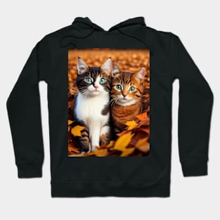 Cat Among Leaves Hoodie